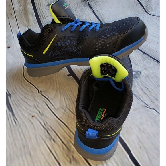 HyTest Steel Toe Safety Cadmium  Athletic 11519 Men\'s Sz10 NIB BlackBlue lace up main image 3
